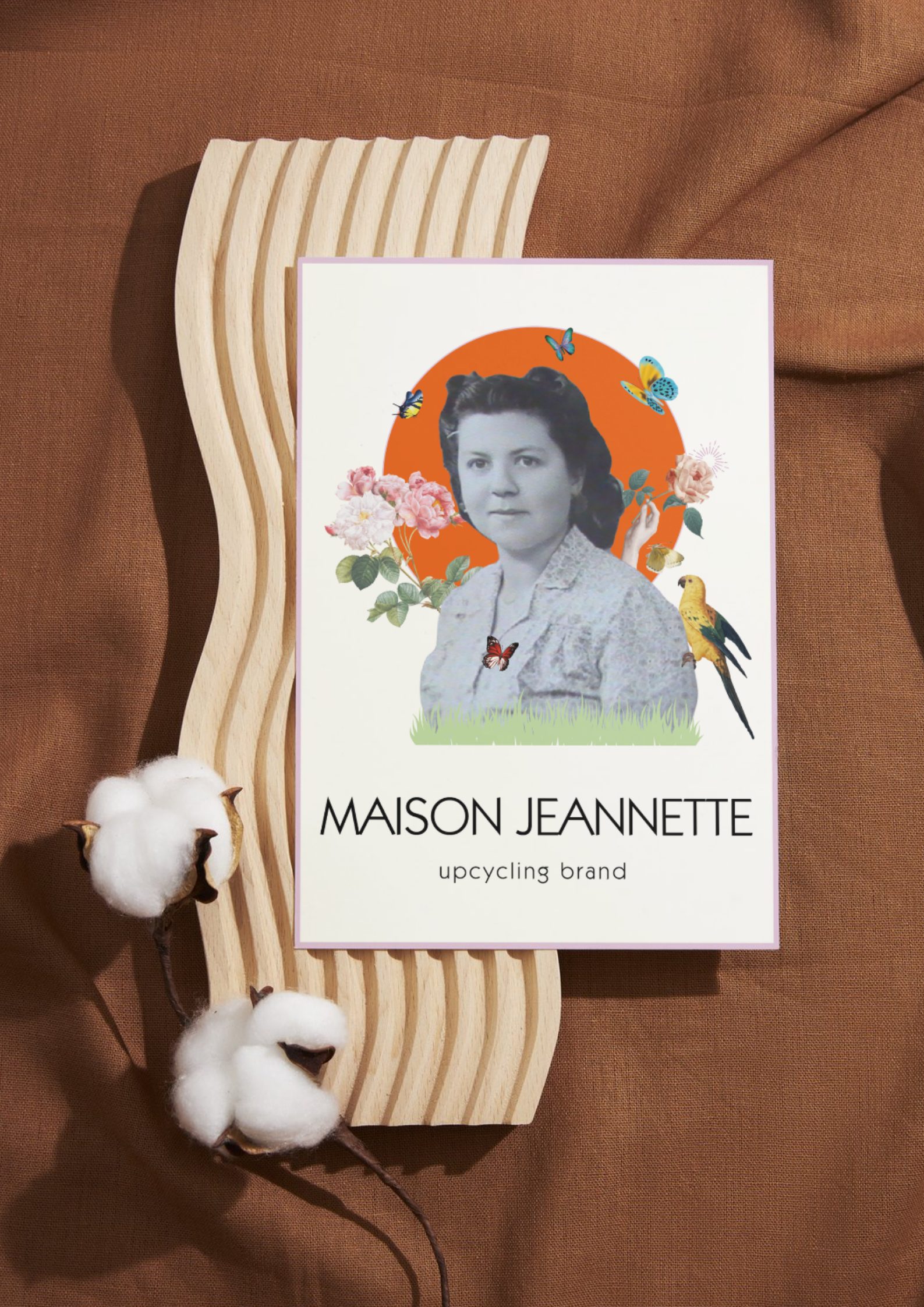 Carte de visite Maison Jeannette, marque d'upcycling